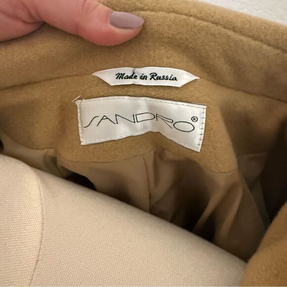 [Sandro] Vintage Camel Trench Coat - Size 16 - Picture 4 of 10